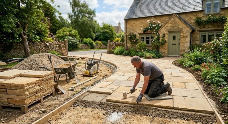 Cobblestone Installation in Ogden, UT